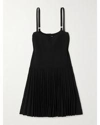 Magda Butrym - Pleated Ribbed Cotton Mini Dress - Lyst