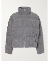 Polo Ralph Lauren - Padded Quilted Cable-Knit Wool And Cashmere-Blend Jacket - Lyst