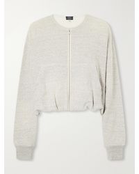 R13 - Balloon Cotton-Jersey Zip-Up Sweatshirt - Lyst