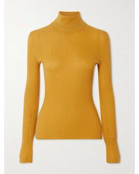 Gabriela Hearst - Peppe Ribbed Cashmere And Silk-Blend Turtleneck Sweater - Lyst