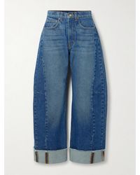 B Sides - Relaxed Lasso Frayed Mid-Rise Barrel-Leg Jeans - Lyst