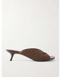 Loewe - Paula's Ibiza Pebble Raffia-Effect Mules - Lyst