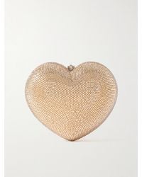 Judith Leiber - L'Amour Petit Coeur Crystal-Embellished-Tone Clutch - Lyst