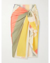 Eres - Croquant Striped Cotton And Silk-Blend Sarong - Lyst