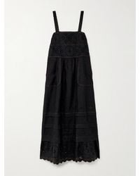 Vita Kin - Sabrina Maxikleid Aus Leinen Mit Lochstickerei Und Wellenkanten - Lyst