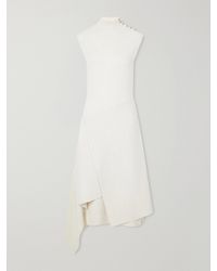 Lanvin - Draped Wool-Blend Turtleneck Midi Dress - Lyst