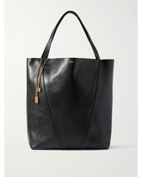 Chloé - Spin Embellished Paneled Textured-Leather Tote - Lyst