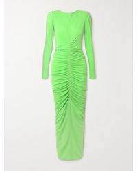 Givenchy - Ruched Crepe De Chine Maxi Dress - Lyst
