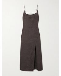 Jacquemus - Robe Midi En Crêpe Effet Croco À Ornement La Robe Notte - Lyst