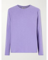AURALEE - Cotton And Cashmere-Blend T-Shirt - Lyst