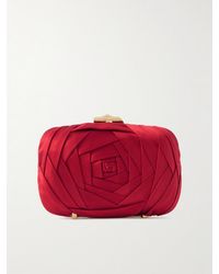 Roger Vivier - Boite De Nuit Rose Embellished Satin Clutch - Lyst