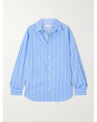 Matteau - Striped Organic Cotton-Poplin Shirt - Lyst