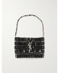 Saint Laurent - Evening Micro Crystal-Embellished Chainmail Shoulder Bag - Lyst