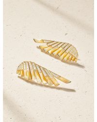 Garrard - Wings Rising 18-Karat, Diamond And Mother-Of-Pearl Earrings - Lyst