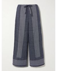 lemlem - Desta Hose Mit Weitem Bein Aus Gestreifter Baumwolle - Lyst