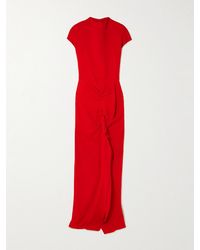 TOVE - Beth Ruffled Jersey Maxi Dress - Lyst