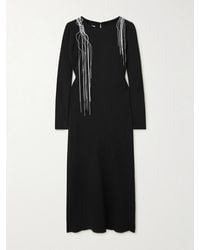 Dries Van Noten - Embellished Crepe Midi Dress - Lyst