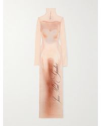 Jean Paul Gaultier - Le Classique Printed Stretch-Jersey Turtleneck Maxi Dress - Lyst