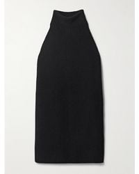 Sa Su Phi - Mini-Robe À Col Montant En Laine Côtelée Marine - Lyst