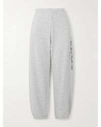 Sporty & Rich - Ivy League Printed Cotton-Blend Jersey Track Pants - Lyst