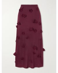 Jonathan Simkhai - Cora Floral-Appliqué Midi Skirt - Lyst