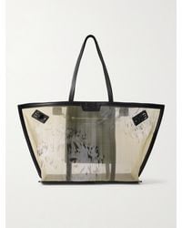Proenza Schouler - Days Carryall Leather-Trimmed Printed Mesh Tote - Lyst