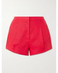 Posse - Rosalie Shorts Aus Leinen Mit Falten - Lyst