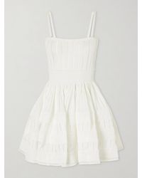 Alaïa - Tiered Pointelle-Knit Mini Dress - Lyst