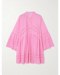 Melissa Odabash - Sebenna Broderie Anglaise Cotton Kaftan - Lyst