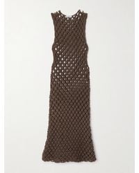 Alaïa - Midikleid Aus Makrameegarn Aus Einer Baumwollmischung - Lyst