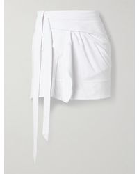 Isabel Marant - Mini-Jupe Portefeuille Asymétrique En Jersey De Coton À Drapé Berenice - Lyst