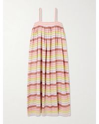 lemlem - Eda Maxikleid Aus Einer Gestreiften Baumwollmischung - Lyst
