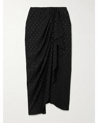 Isabel Marant - Midirock Aus Mesh Mit Jacquard-Muster Und Raffungen - Lyst