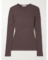 Agolde - Delphi Ribbed Jersey Top - Lyst