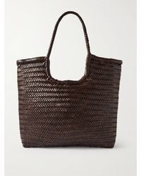 Dragon Diffusion - Ns Diagonal Triple Jump Woven Leather Tote - Lyst