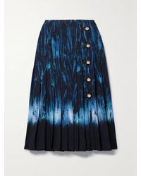 Altuzarra - Tullius Pleated Printed Crepe De Chine Midi Skirt - Lyst