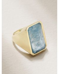 Irene Neuwirth - Classic Bezel Cigar 18-Karat Aquamarine Ring - Lyst