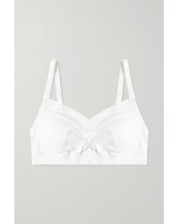 Six Rosa Leavers Lace-trimmed Stretch-jersey Soft-cup Nursing Bra - White