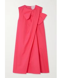 ROKSANDA - Selena Bow-detailed Cotton Mini Dress - Lyst