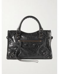 Balenciaga - Le City Mini Textured-Leather Bag - Lyst