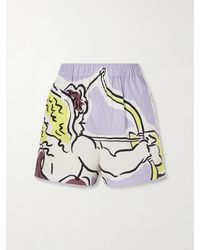 Tory Burch - Cotton Camp Shorts - Lyst