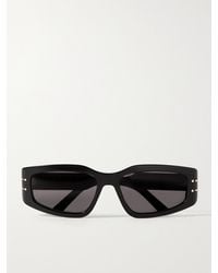 Dior - Diorsignature S9U Rectangular-Frame Acetate And-Tone Sunglasses - Lyst