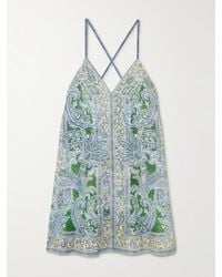 Zimmermann - Mini-Robe En Lin À Imprimé Cachemire Ottie Swing - Lyst