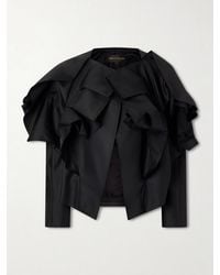 Comme des Garçons - Ruffled Frayed Gabardine Jacket - Lyst