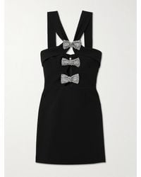 Rebecca Vallance - Eliana Minikleid Aus Stretch-Cady Mit Cut-Outs, Schleifen Und Kristallen - Lyst