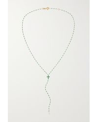 Gigi Clozeau - Collier En Or 18 Carats (750/1000), Résine Et Diamant Mini Gigi Rosary - Lyst