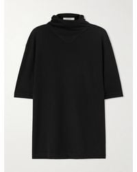 Lemaire - Tie-Detailed Cotton-Jersey T-Shirt - Lyst