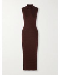 GAUGE81 - Flora Metallic Cotton-Blend Jersey Turtleneck Midi Dress - Lyst
