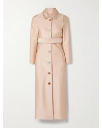 Marie Adam-Leenaerdt - Belted Stretch-Satin Trench Coat - Lyst