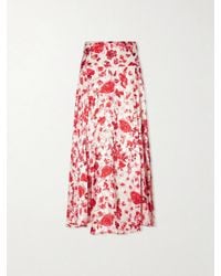 Isabel Marant - Hilza Floral-Print Chiffon Midi Skirt - Lyst